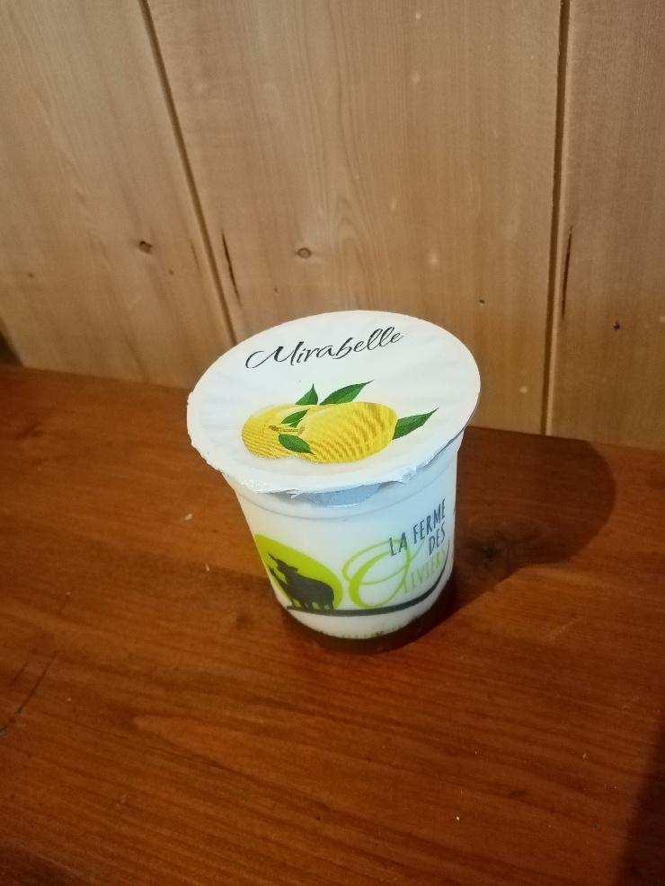 Yaourt au lait entier de vache mirabelle