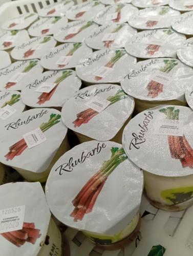 Yaourt au lait entier de vache rhubarbe