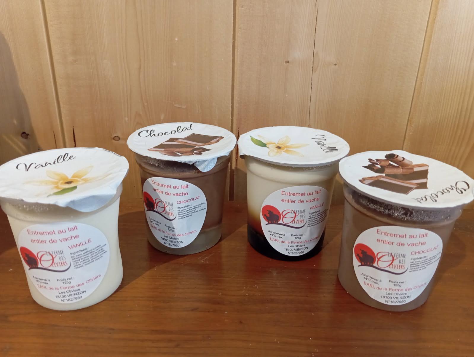 Entremet au lait entier de vache