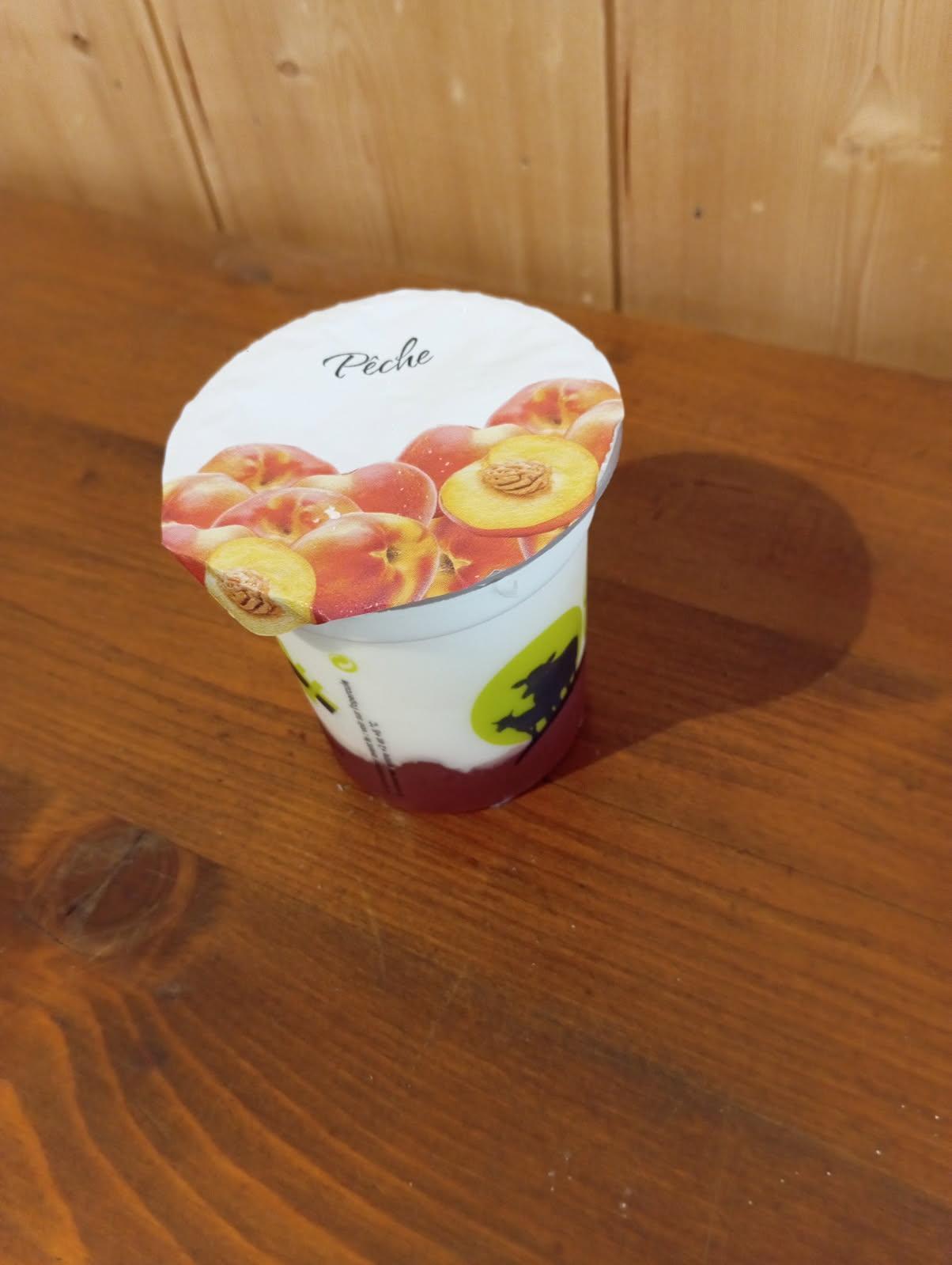 Yaourt au lait entier de vache pêche des vignes