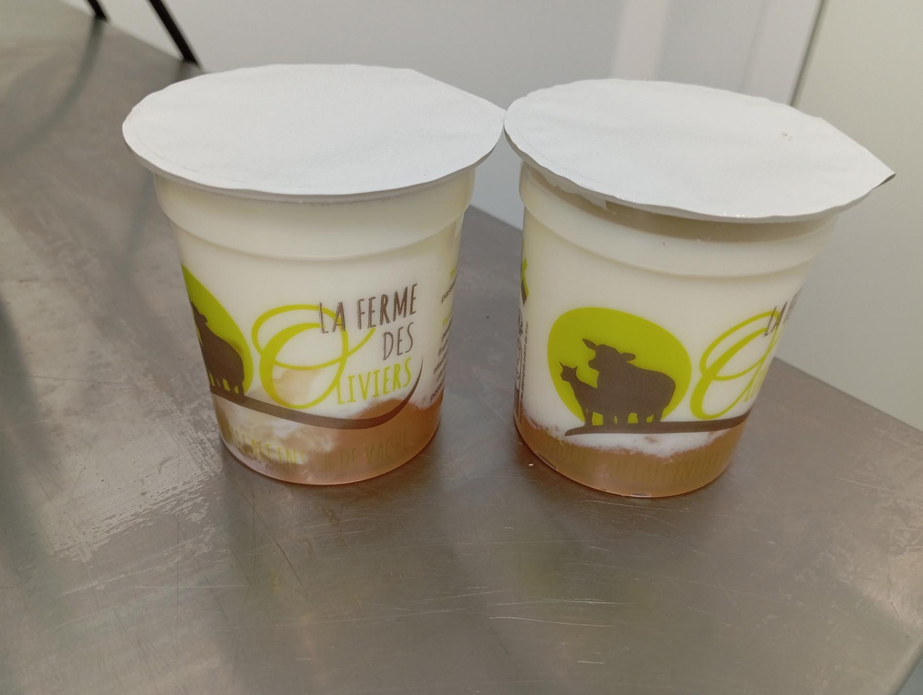 Yaourt au lait entier de vache poire banane